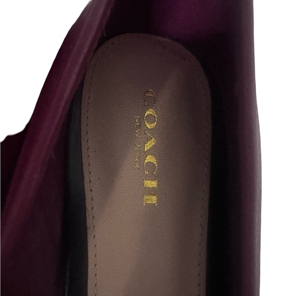 Coach Noella Nappa Leather Two-Tone Charm Embellished Ballet Flats Sz 7.5 - Picture 9 of 10